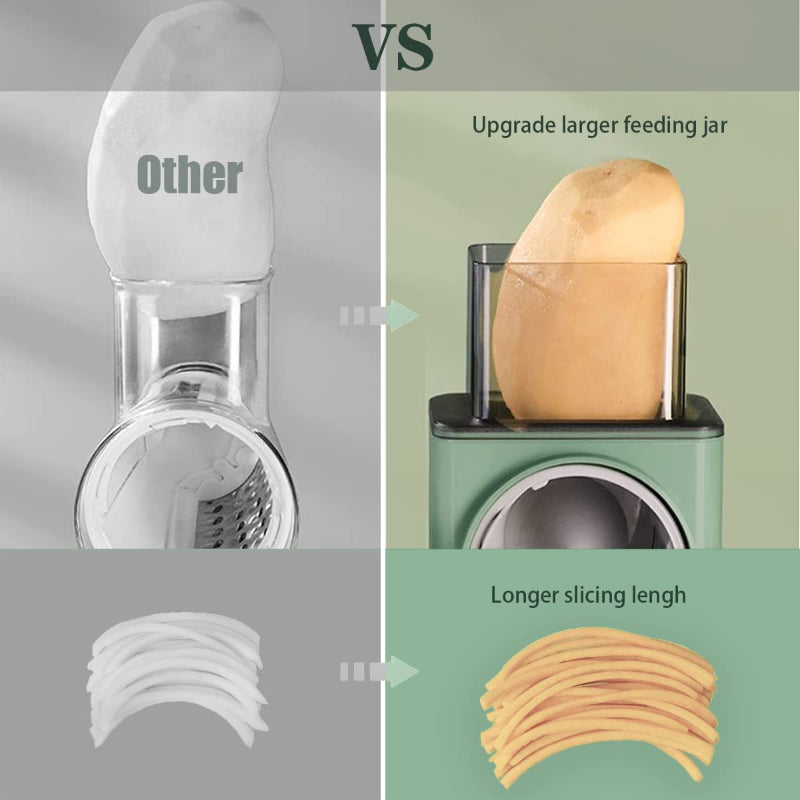 4 in 1 Multi-Function Vegetable Cutter & Slicer with Stainless Steel Blades – Manual Vegetable Chopper - Image 2