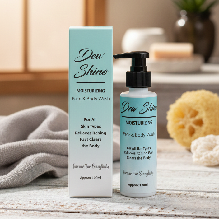 Dew Shine | Daily Radiance Boosting Moisturizing face and body wash (All Day Hydration) 120 ML - Image 2