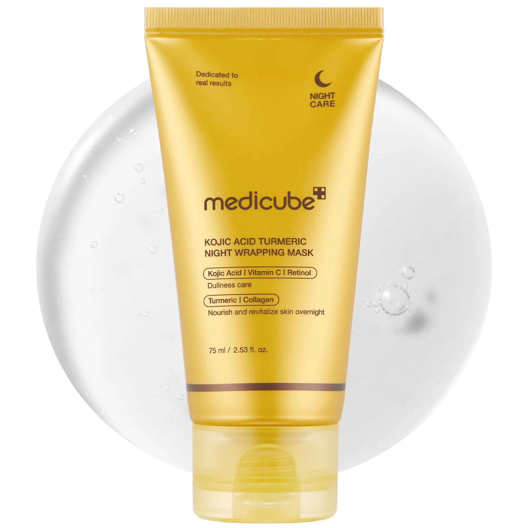 Medicube Turmeric Overnight Wrapping Peel Off Mask 75ml Korean Skincare With Collagen For Glowing Elastic Skin - Made In Korea - Image 5