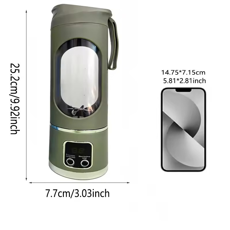 Portable USB Rechargeable Blender & Juicer – Personal Wireless Mini Smoothie Maker with Stainless Steel Blades for Shakes & Juices - Image 3