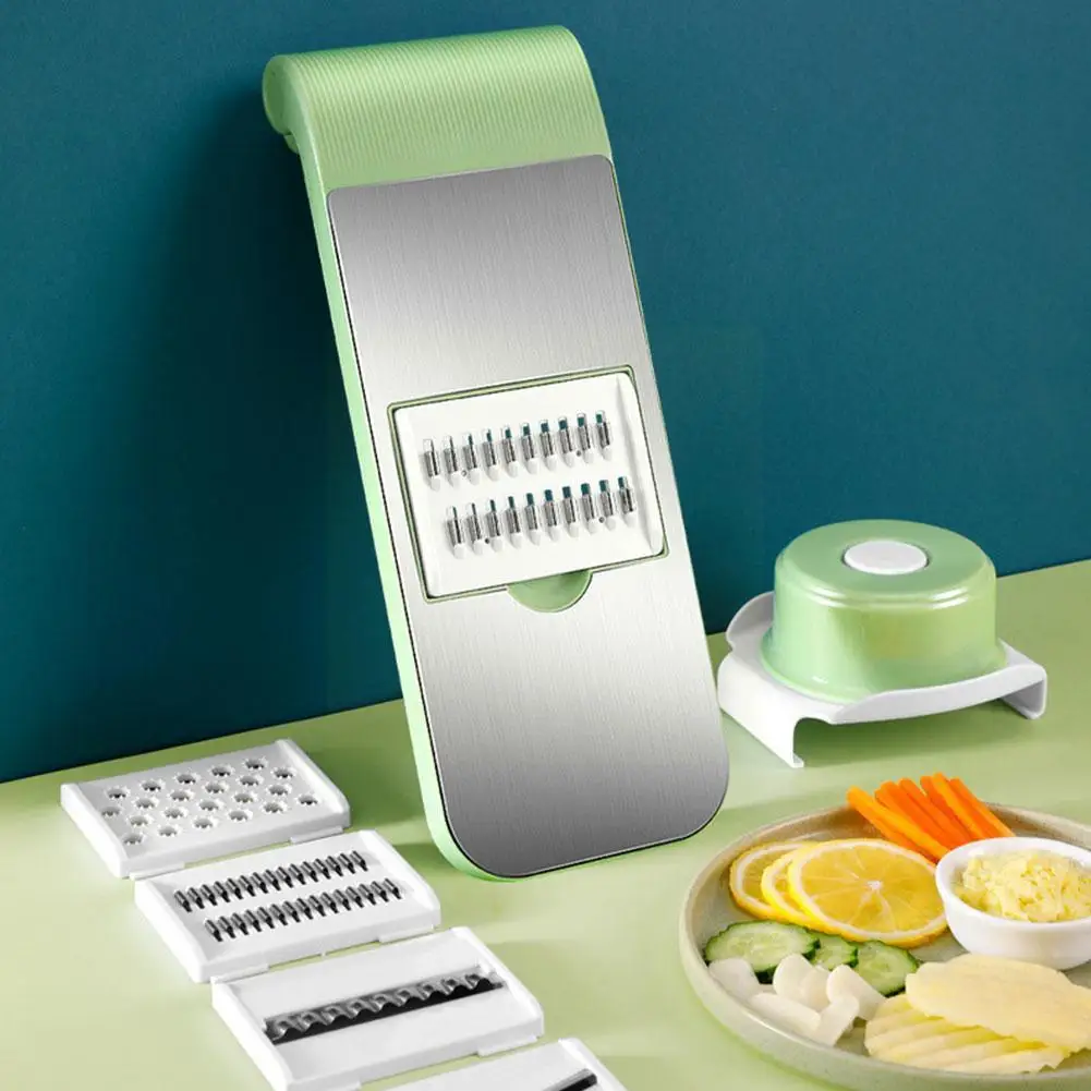 Multifunctional Vegetable Cutter Grater For Vegetables Slicers - Shredders Peeler Carrot Fruit Vegetable Cutting Kitchen Tool ( Random Colors) - Image 2