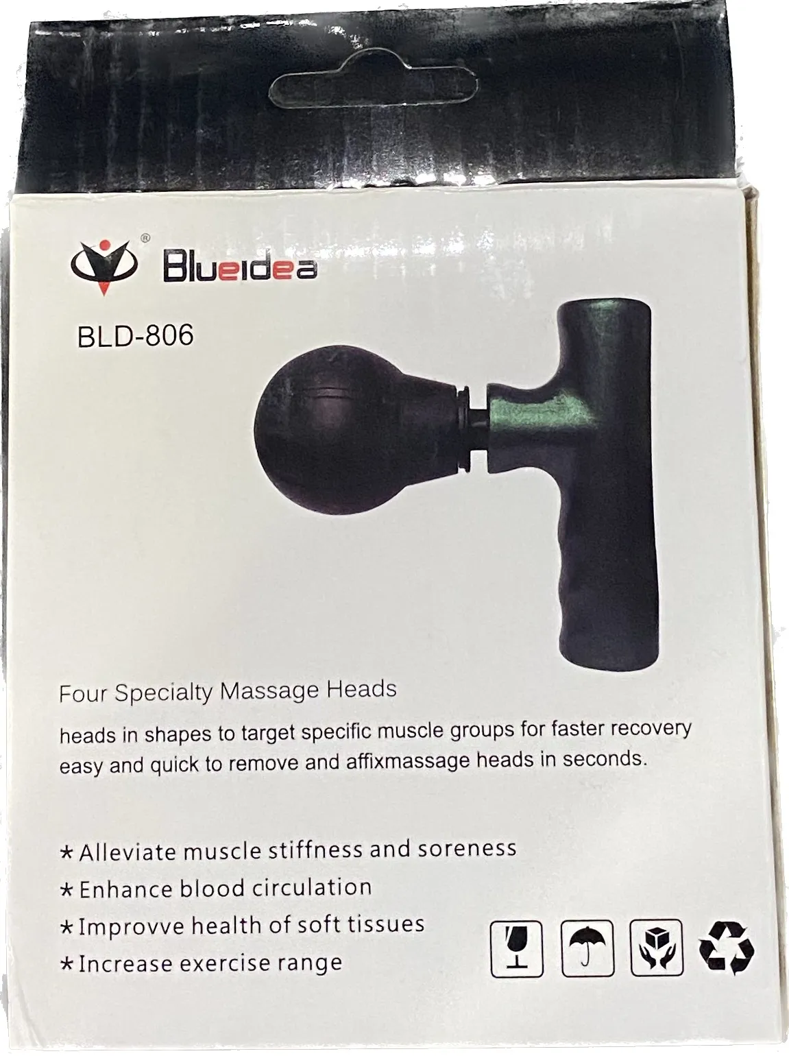 Black Mini Fascial Gun Deep Muscle Massager Mini Head and Face Massager Portable Suitable For Gym - Image 3