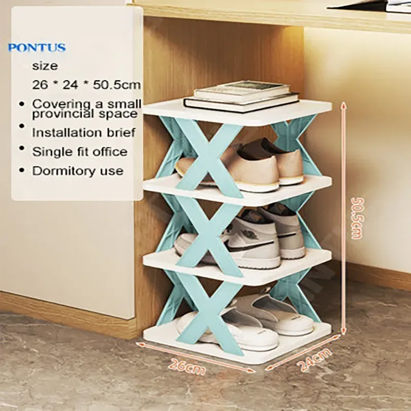 New Arrival Stackable Shoe Rack – Multi-layer Plastic Shoe Organizer for Entryway | Space-Saving Storage Cabinet (4, 5, 6 Layers) - Image 2