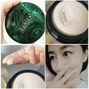 3 in 1 Makeup Deal Sunisa Foundation Base 20g Waterproof Mushroom Head Air Cushion BB Cream Nude Liquid Foundations +yanqina 36H liner + 5 in 1 lipstick Pen