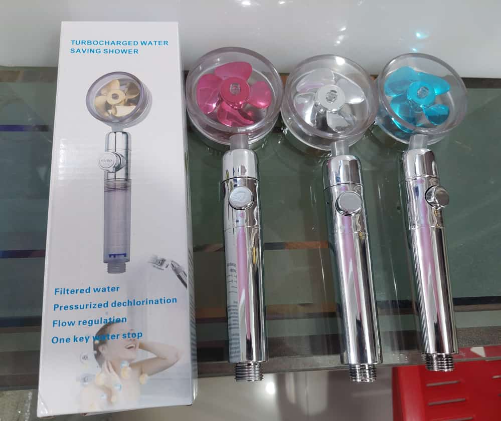Pressurized Shower Head Turbine Shower Accessories One Piece Water Stop(random color) - Image 4