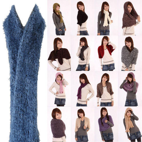Women's Velvet Stretchable Magic Scarf 26 different styles( random color ) - Image 4