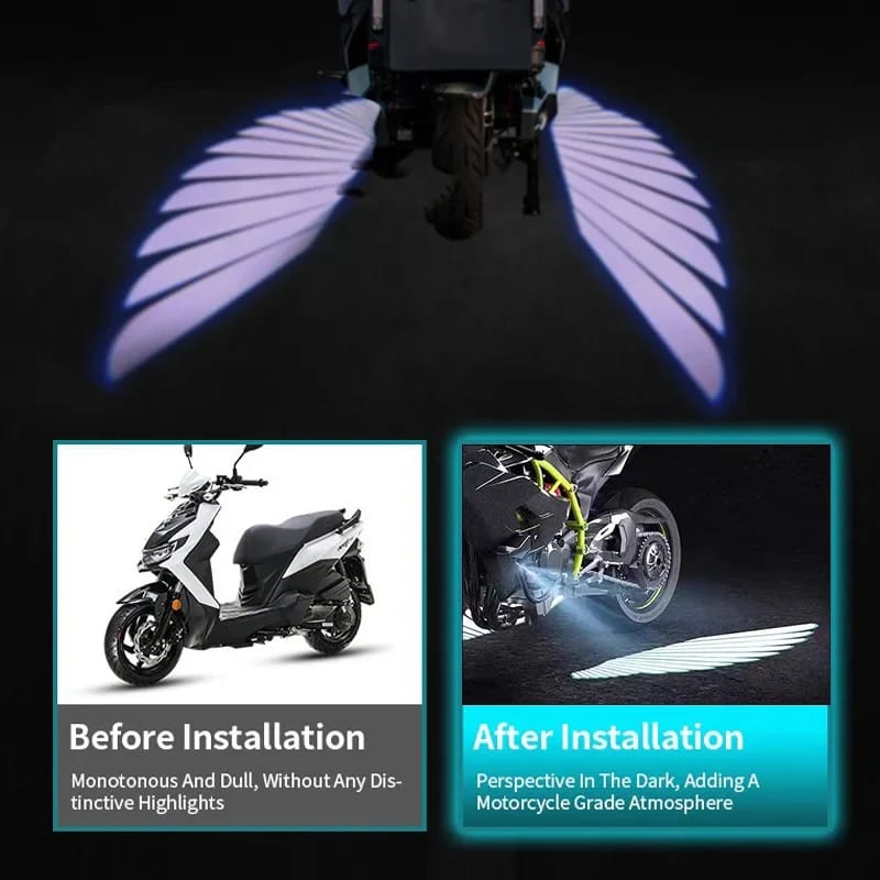 Angel Wing Light Dynamic Projection Lamp Universal Car Rear View Mirror Side Mirror (2 Pcs) - Image 5