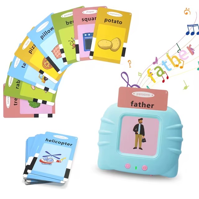 Talking flash cards Preschool learning toys Early Educational Toys English Learn to talk Learn words Learn English Learn(random color ) - Image 3