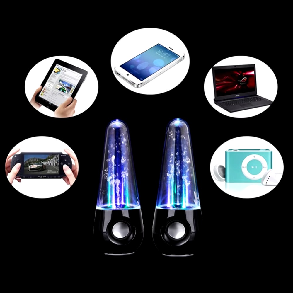 Water dancing speakers ( bullet shape) (random color) - Image 3