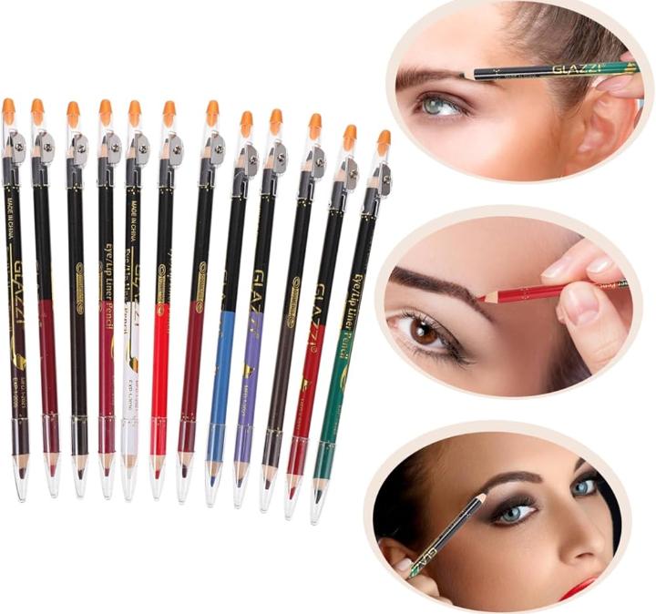 ( Pack of 12 )2 in 1 colors eye pencil multipurpose Eye Pencil (Random color ) - Image 5