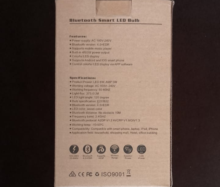 E27 Bluetooth Smart LED Bulb with Speaker with APP Control It - Image 4