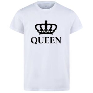 Combo Of King & Queen Style White T-Shirt with Cute Design - King & Queen Design T-Shirts  – Best Quality T-Shirts For Girls | T-Shirt For Women - T-Shirt For Boy | T-Shirt For Men | Queen T-Shirts  | King Design T-Shirt