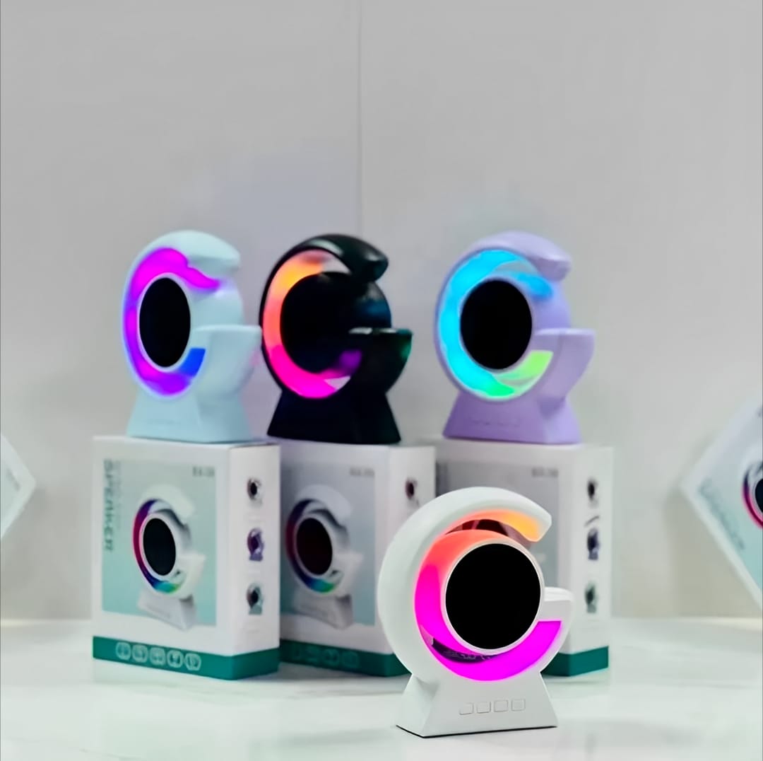 BX-39 Mini G Wireless Speaker with RGB Light & Wireless Charging – Portable Bluetooth 5.3 Speaker & Bedside Lamp - Image 2