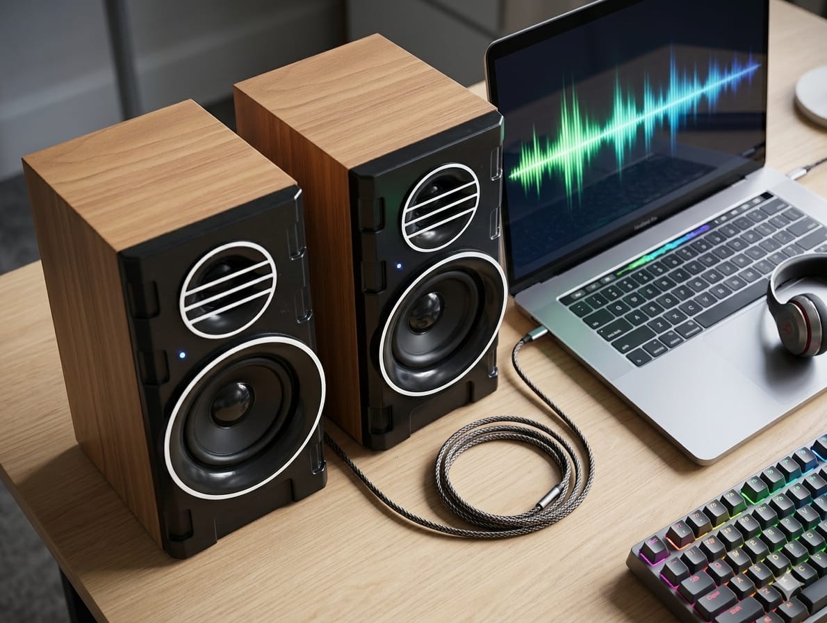 FT-2031 Subwoofer Pairs Speaker Premium Sound USB Powered for Laptop, Mobile & Computer - Set Of 2pc - Image 2