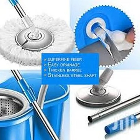 360° Rotating Head Mops with Bucket Mob Deep-cleaning magic mop-microfiber mop - Image 3