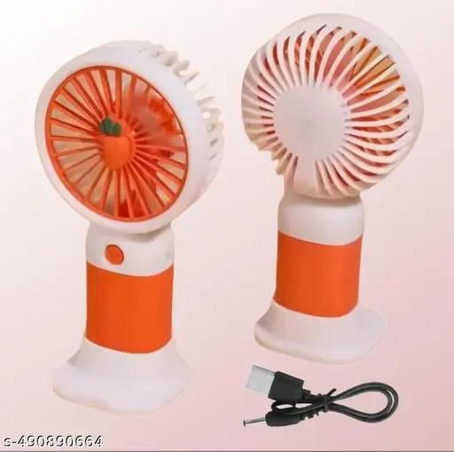 Premium Large Size Portable Handheld Fan – High-Speed USB Rechargeable Cooling Fan with Cute Fruit Design (Random Color & Box)