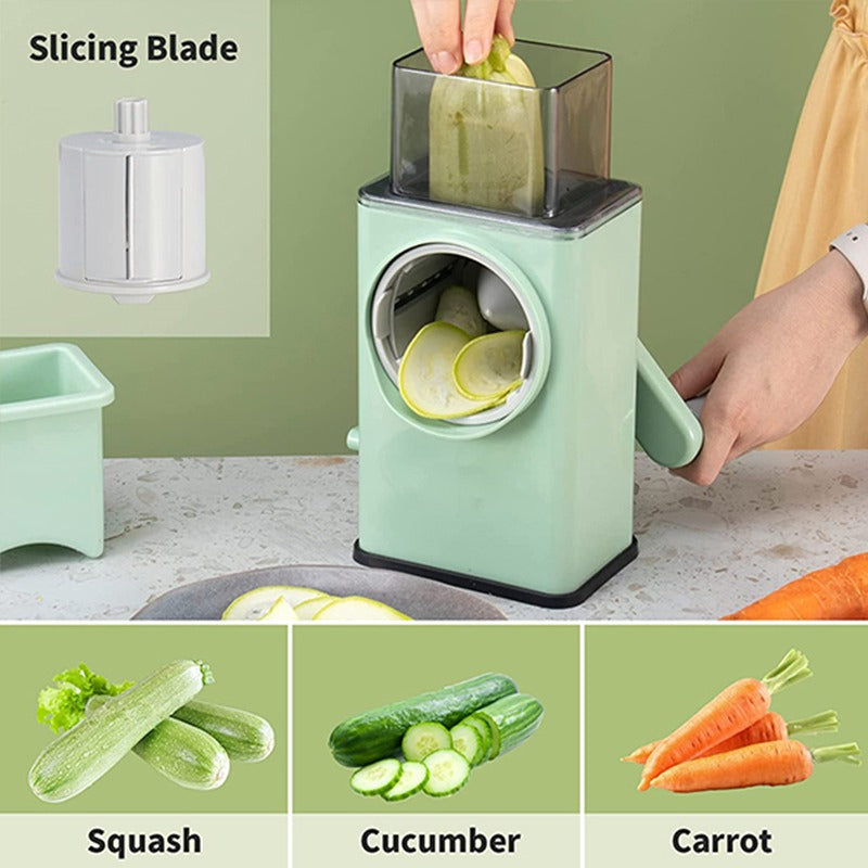 4 in 1 Multi-Function Vegetable Cutter & Slicer with Stainless Steel Blades – Manual Vegetable Chopper - Image 3
