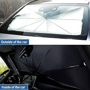 Premium Car Windshield Sun Shade Umbrella – Foldable Auto Front Window UV Reflector Blockout Shield - Image 2