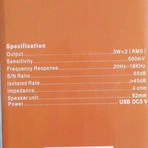 FT-2031 Subwoofer Pairs Speaker Premium Sound USB Powered for Laptop, Mobile & Computer - Set Of 2pc