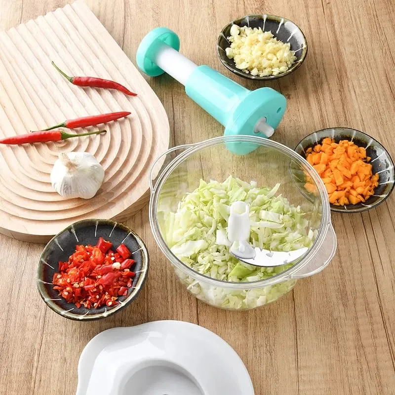 1.5L Push Chopper | Hand Press Manual Push Chopper For Kitchen Use | Food Chopper Multipurpose - Image 4