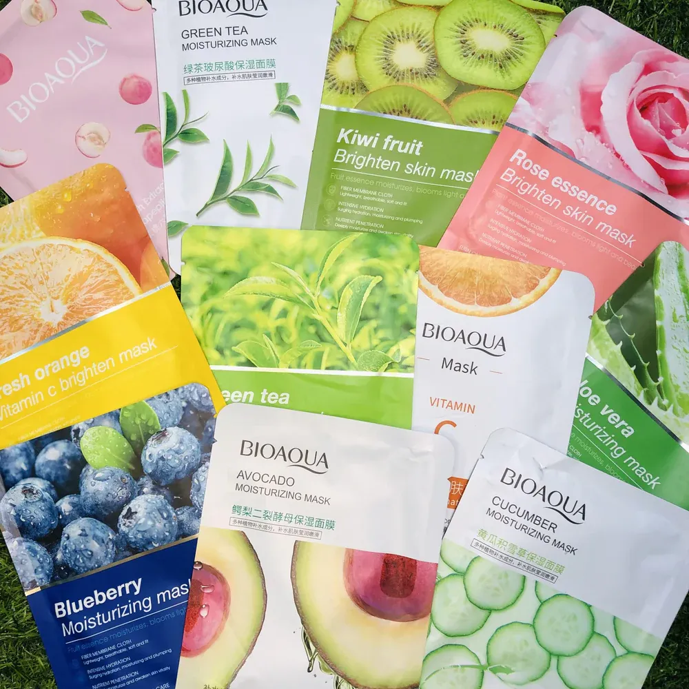 Whitening Face Sheet Mask Set Of 6 Multicolor Hydrating Brightening Skin Care Masks For Radiant Smooth And Glowing Skin | Random Flavor - Image 2
