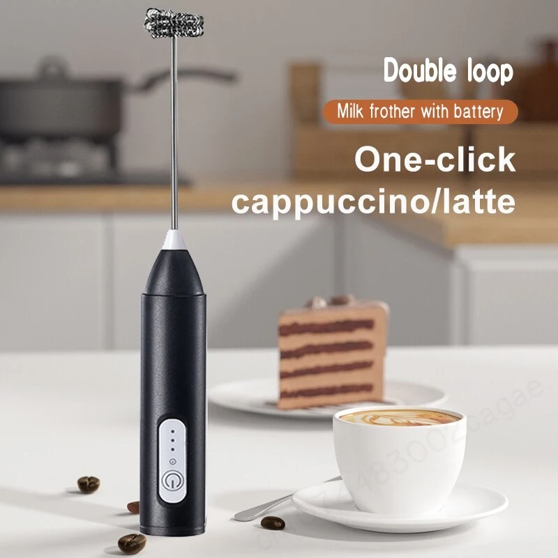 Electric Coffee & Egg Beater | USB Rechargeable | 2βinβ1 Handheld Mixer | Adjustable Speed Frother & Milk Foamer