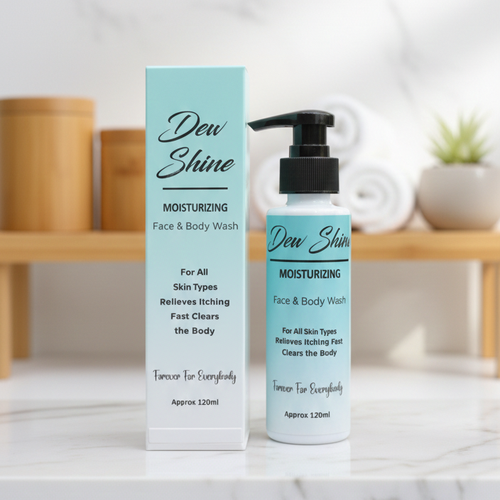 Dew Shine | Daily Radiance Boosting Moisturizing face and body wash (All Day Hydration) 120 ML - Image 4