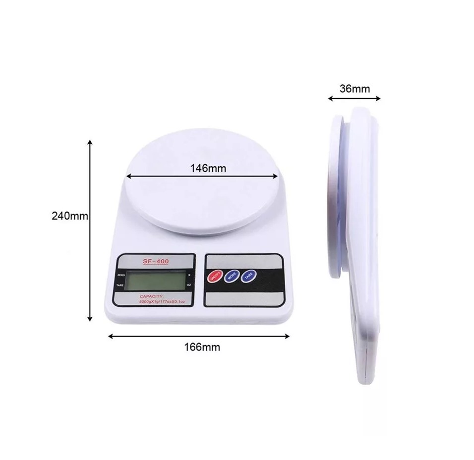 Kitchen Scale SF-400 Digital Electronic Weight Machine with Cell – Food & Grocery Measuring Scale upto 10 KG