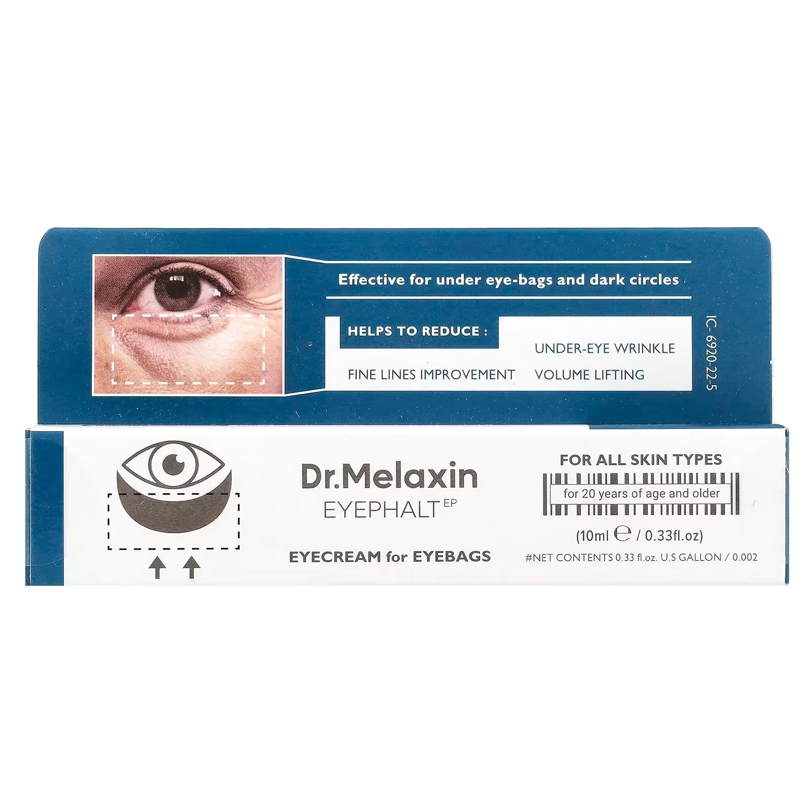 Dr Melaxin Eyephalt Eye Cream for Eyebags Dark Circles Puffiness Treatment Hydrating Under Eye Cream (10g)