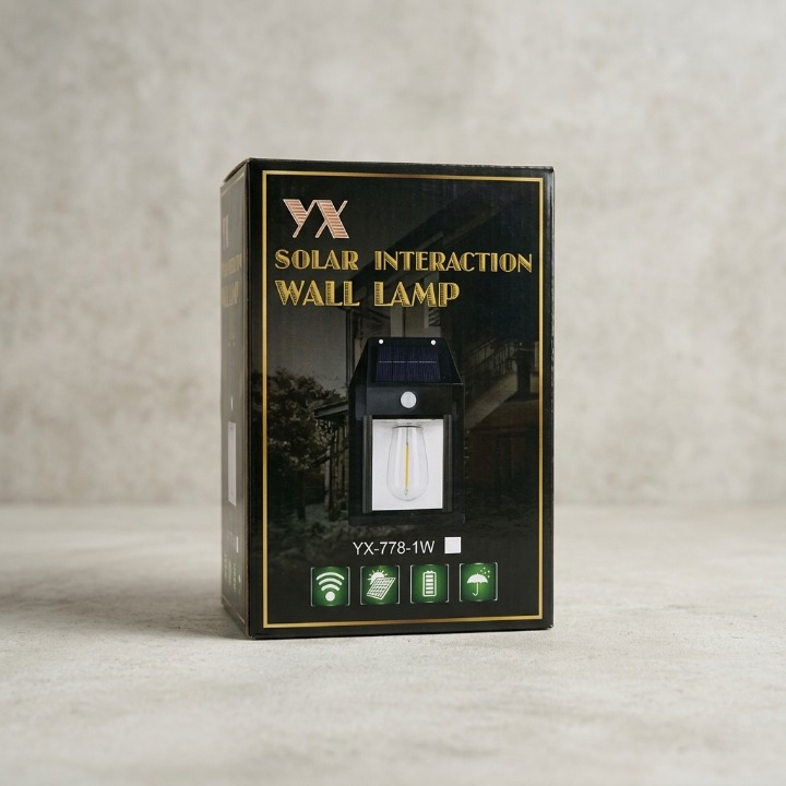 Solar Interaction Wall Lamp Waterproof Outdoor Motion LED Security Light (Model YX-778-1W)