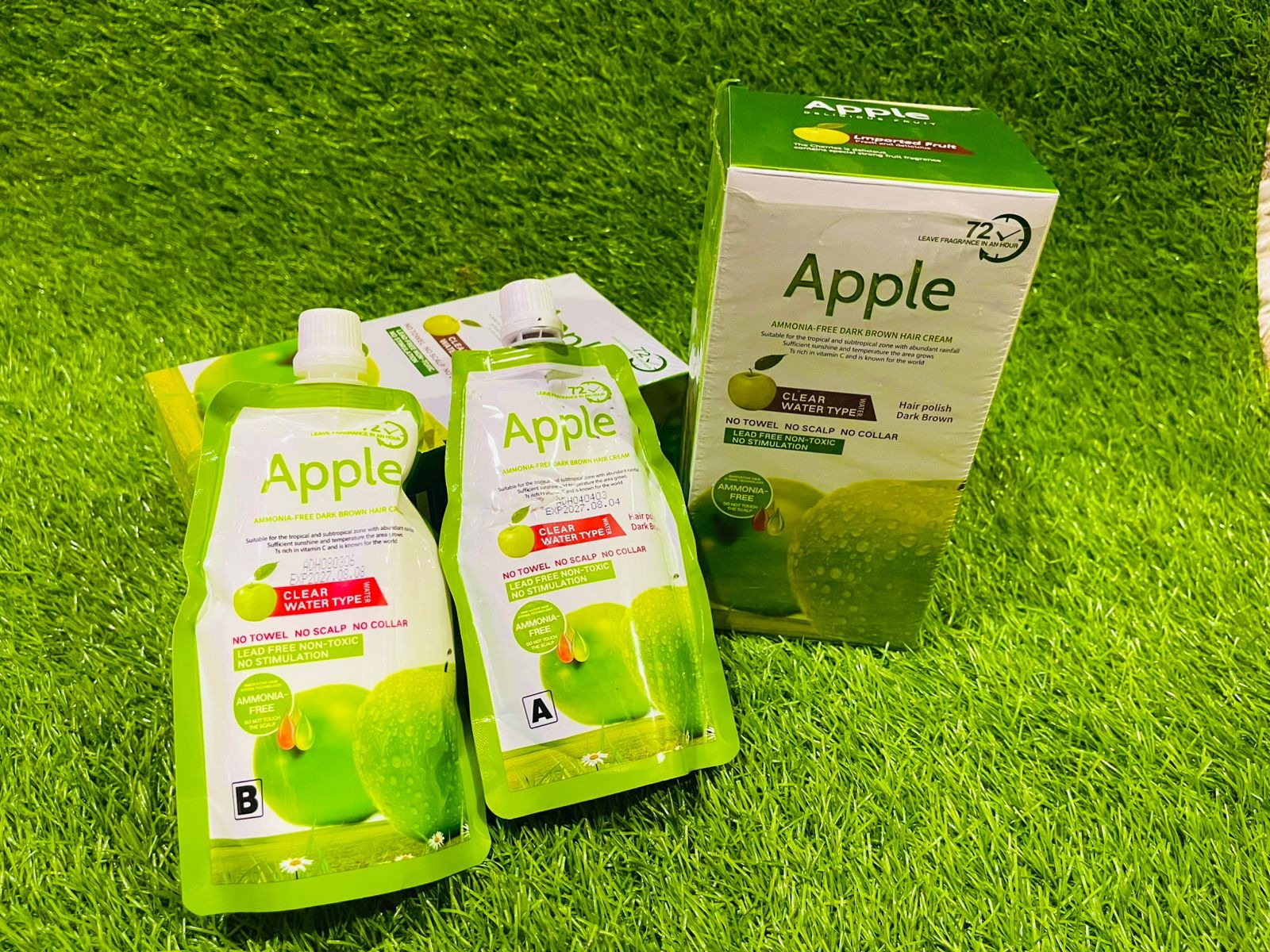 Apple Hair Color 200ml | Long-Lasting Shine And Smooth Finish | Nourishing Hair Dye For Natural, Vibrant, And Lustrous Color (Dark Brown) - Image 4