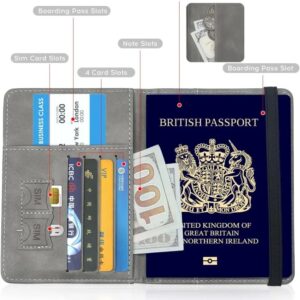 Premium Passport Wallet & Travel Document Organizer | Passport Holder with Card Slots & Cash Pocket