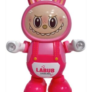Doll Battery Operated Dancing labubu Toy with Light and Sound LABUBU Talking and Speech Repeatin