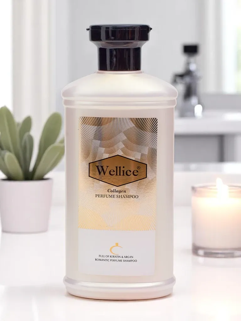 Wellice Collagen Perfume Shampoo – Strengthening Formula with Long-Lasting Fragrance for Smooth & Shiny Hair - Image 3