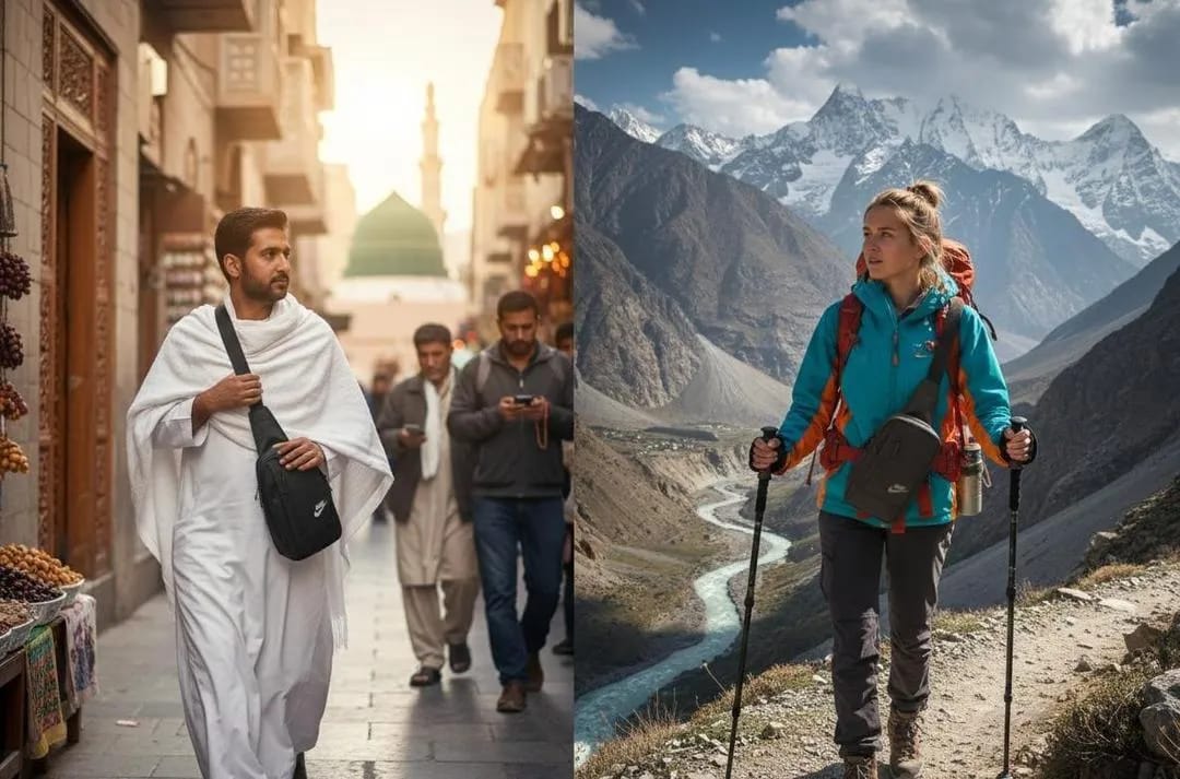 Crossbody Sling Bag for Men & Women | Travel Chest Bag | Hajj & Umrah Essential Shoulder Bag | Lightweight Nylon Messenger Bag - Image 2