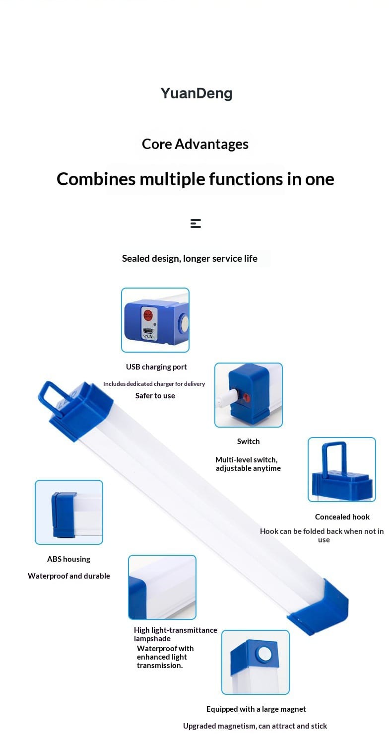 Tube Light Big Emergency Rechargeable Outdoor LED For load shedding camping and everyday lighting needs - Image 2