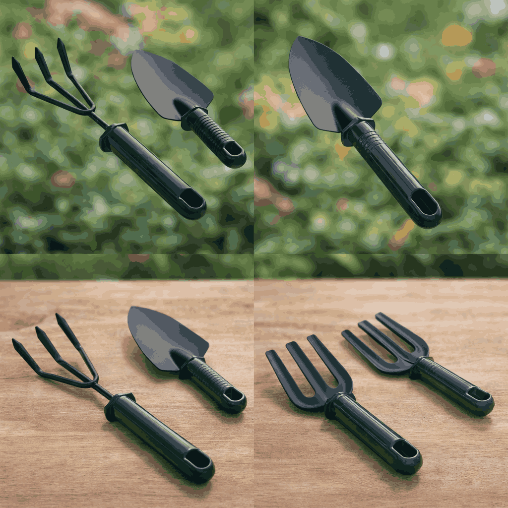 Premium 3-Piece Mini Garden Tool Set – Heavy-Duty Metal Hand Trowel, Cultivator Rake, and Ergonomic Garden Fork for Indoor and Outdoor Plant Care - Image 3