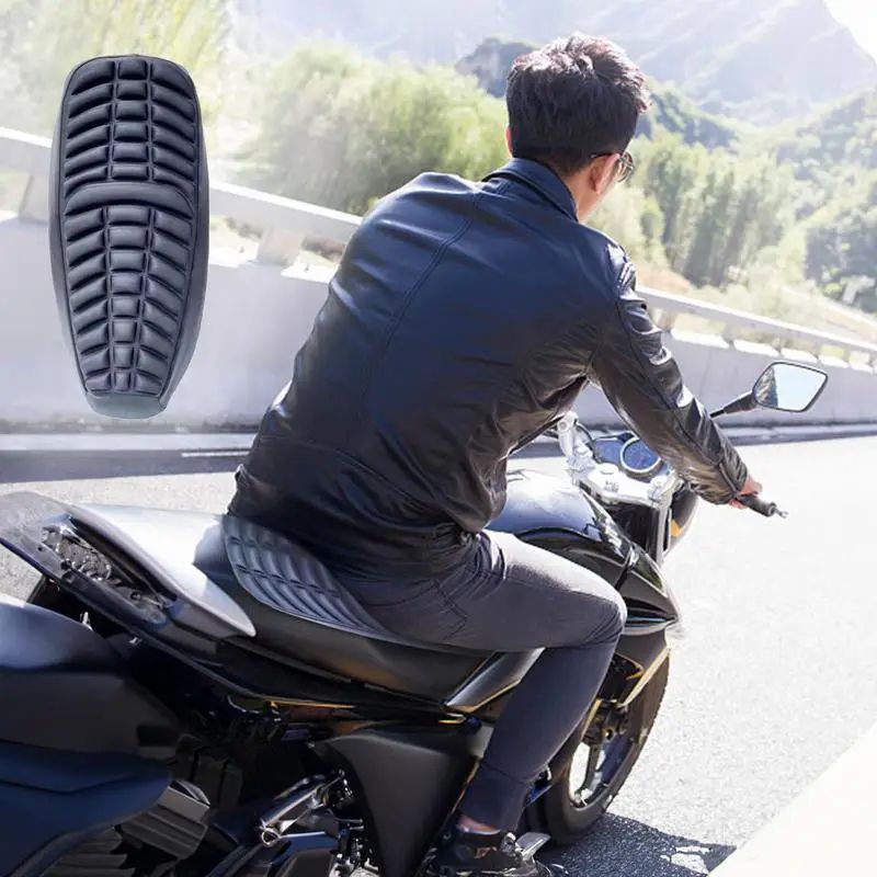 Motorcycle 3D Breathable Non-Slip Seat Cushion Pad – Pain Relief Comfort Cover for CD 70, CD 100, GS 150, GR 150, YBR and Similar Bike Seats - Image 4