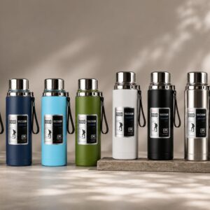 Double Wall Stainless Steel Water Bottle – Vacuum Insulated Thermal Flask | 24H Cold & 12H Hot | Leakproof Design