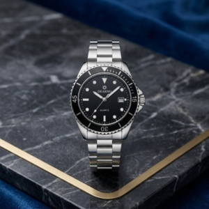 Premium Men's Stainless Steel Quartz Watch – Classic Dial Luxury Business Watch with Date Display ~ Without Box