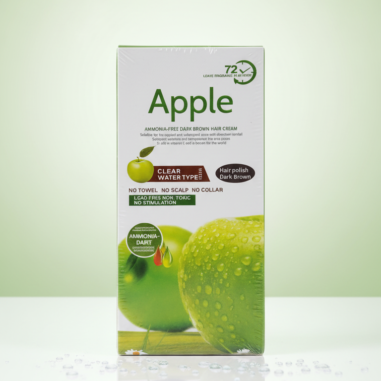 Apple Hair Color 200ml | Long-Lasting Shine And Smooth Finish | Nourishing Hair Dye For Natural, Vibrant, And Lustrous Color (Dark Brown) - Image 3