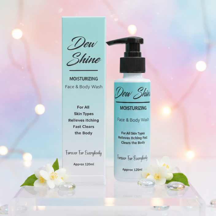 Dew Shine | Daily Radiance Boosting Moisturizing face and body wash (All Day Hydration) 120 ML - Image 3