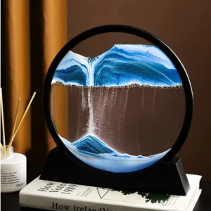 3D Moving Sand Art Lamp With Stand | Sand Lamp For Room & Home Decoration | Sandscapes Frame For Table | Random Colour