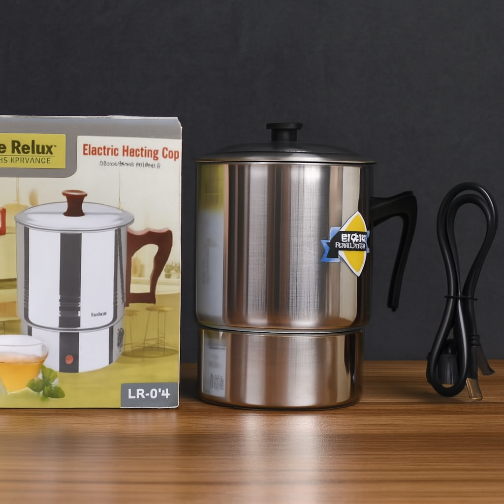 Life Relax Electric Water Kettle 1.0L – Stainless Steel Electric Heating Cup LR-014 | 350W Portable Electric Water Boiler for Tea, Coffee, Milk & Food - Image 2