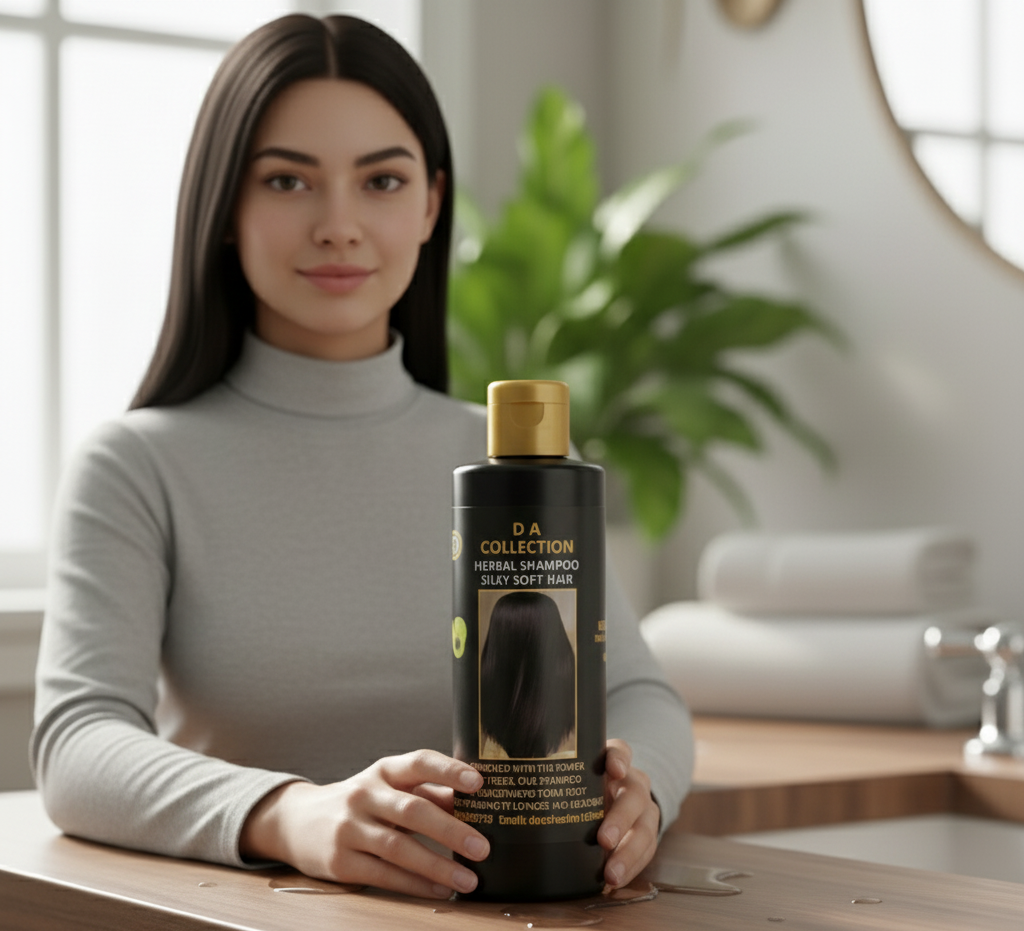 DA Collection Herbal Anti Dandruff Hair Shampoo Natural Ingredients Gentle Cleansing Moisturizing Formula For Anti Dandruff Hair - 250ml - Image 2