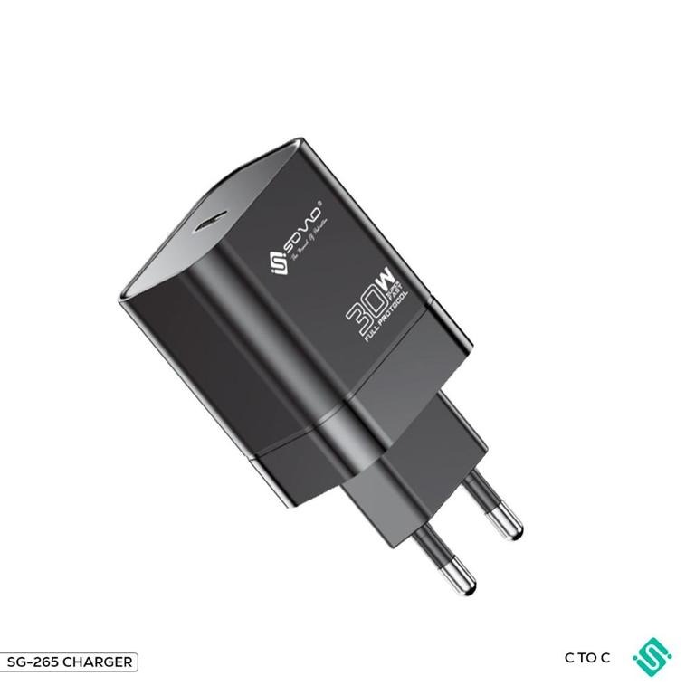 SOVO SG-265 LAZER 30W Super Fast C to C Charger – PD & QC 3.0 Type-C Adapter with Type-C Cable - Image 3