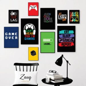 Gaming Wall Art Set – 10 Frames (Premium Photo Tiles)