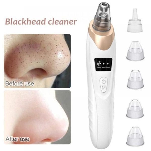 Electric Blackhead Remover | Vacuum Acne & Pore Cleaner | 5 Heads Suction Machine | Skin Care & Exfoliating Tool - Image 4