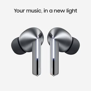 Samsung Galaxy Buds 3 Pro AI True Wireless Bluetooth Earbuds, Noise Cancelling, Sound Optimization, Redesigned Comfort Fit, Silver