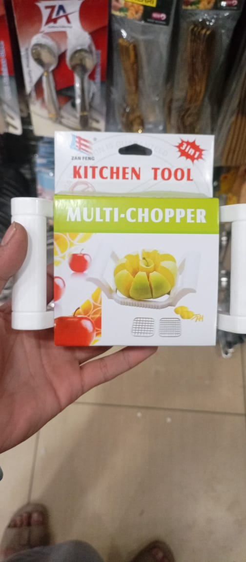 Multi-Chopper 3 in 1 Apple, Fruit & Potato Slicer – Heavy-Duty Stainless Steel Cutter for Quick, Even Slicing | Kitchen Gadget for Fast Food Prep - Image 4